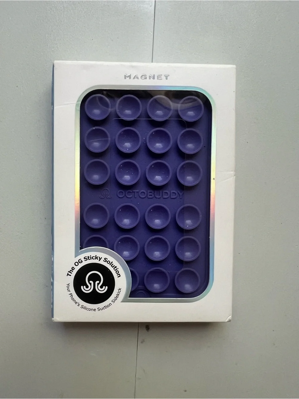 Octobuddy Silicone Suction Cup Phone Case Mount Magnet - Purple